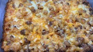 EASY 4 INGREDIENTS CHEESEBURGER CASSEROLE #crockpotcasserole