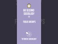 Focus Groups | 60 Second Sociology