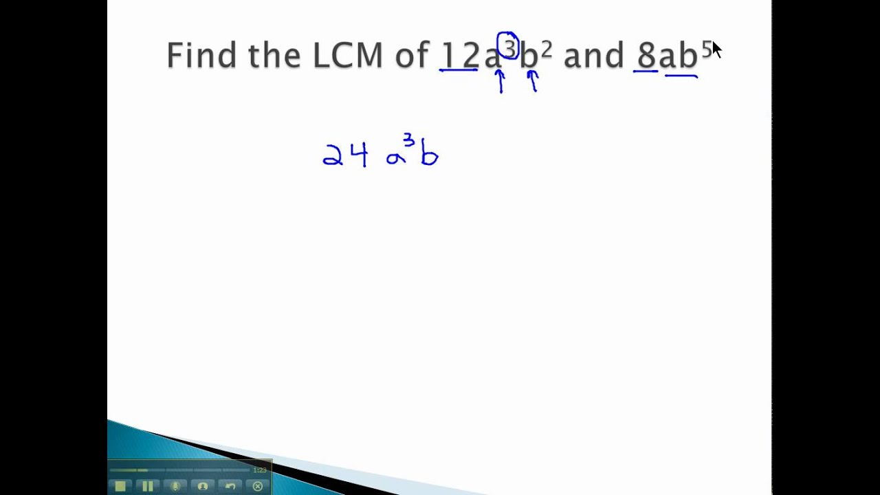 Least Common Multiple With Variables