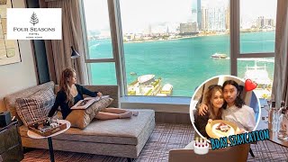 【生日staycation🎂】(上集)四季酒店✨快閃$3500全新￼裝修豪華海景房room tour😍三道菜晚餐