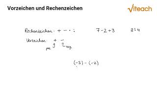 Vorzeichen und Rechenzeichen