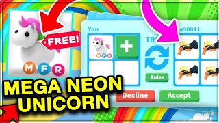 Roblox Adopt Me Pets Unicorn Mega Neon