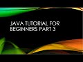 java tutorial for beginners part 3 (JOptionPane)
