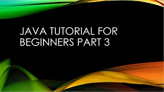java tutorial for beginners part 3 (JOptionPane)