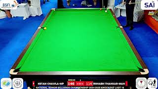 KETAN CHAWLA-MP V/S RISHABH THAKKAR-MAH NATIONAL SENIOR BILLIARDS CHAMPIONSHIP KNOCKOUT LAST 16