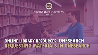 Requesting Materials in OneSearch