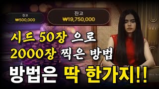 바카라 시드 50으로 2000찍은 방법 #바카라하는법 #바카라이기는법