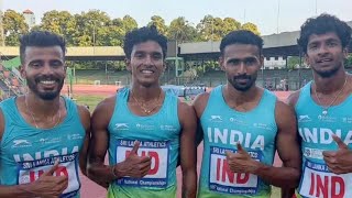 India defeats Srilanka in the 4*400 mts relay MEN in the Srilankan National championship 2023