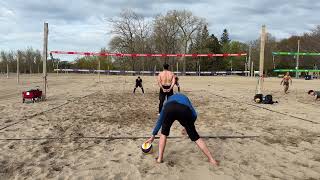 Beach Volleyball May 8th 2024 game 5: Jason, Callum, Dexter, Andrew