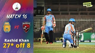 APLT20 M16: Rashid Khan 27*(8) vs Kandahar Knights - Afghanistan Premier League T20