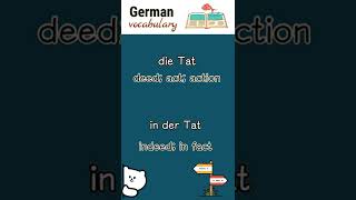 die Tat (deed) | German language vocabulary