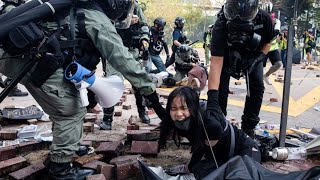 Hong Kong Protesters Trapped in University Surrounded by Police