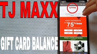 ✅ How To Check Tj Maxx Gift Card Balance Online 🔴
