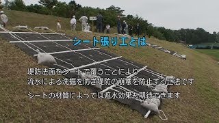 【国土交通省北海道開発局】平成30年度 北海道地区水防技術講習会 ④シート張り工（2018年7月19日）