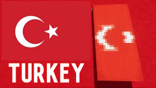 How to make the flag of TURKEY in Minecraft!