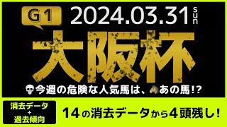 『2024 G1 大阪杯　消去データ \u0026 過去傾向 』消去データから4頭残し！ 危険な人気馬は、あの馬！？