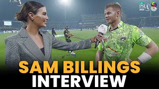 Sam Billings Interview | Lahore Qalandars vs Peshawar Zalmi | Match 15 | HBL PSL 8 | MI2A