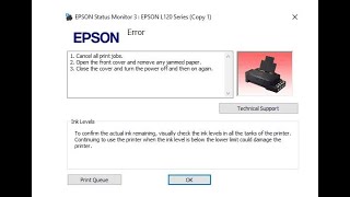 Epson l120 / patsamba Fix Eraser lang katapat/Paper jam error