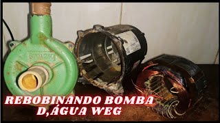 COMO REBOBINAR BOMBA D,AGUA WEG ENSINANDO A LEVANTAR ESQUEMA (1:PARTE)