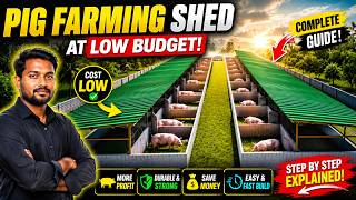 Pig Faming Shed Plan At Low Budget | How To Construct Hog/Swine Farming Shed For Beginners