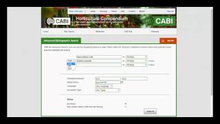 Horticulture Compendium Advanced Searching