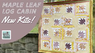 Maple Leaf Log Cabin - Fat Quarter Friendly Fall Quilt Pattern and Tutorial