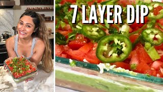 KETO LOW CARB 7 LAYER DIP! Simple \u0026 Easy Low Calorie Recipe For Snacks, Dips, Side Dish, \u0026 More!