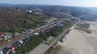 秋田県 本荘市 海岸線からのドローン空撮