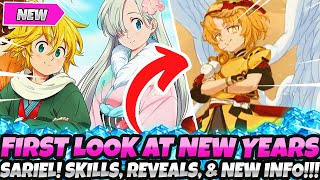 *FIRST LOOK AT NEW YEARS SARIEL!!* SKILLS, ATTRIBUTE, REVEALS \u0026 MORE NEW INFO! (7DS Grand Cross