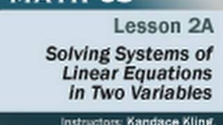 Math 65 - Lesson 2a