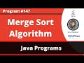 Java program to implement Merge Sort Algorithm