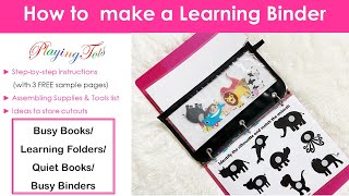 How to make Learning Binder | Busy Book | DIY Busy Binders | Homeschool binder | Toddler | Preschool