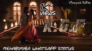 Mehabooba || Kgf Chapter 2 || Whatsapp Status || Yaash || Srinidhi Shetty || Vinayak Editz