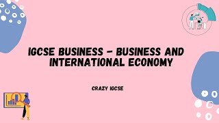 Cambridge IGCSE Business Studies 0450 - Business and the international economy