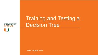 Training and testing a decision tree in Python