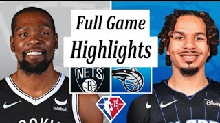 Brooklyn Nets vs. Orlando Magic Full Game Highlights | NBA Season 2021-22