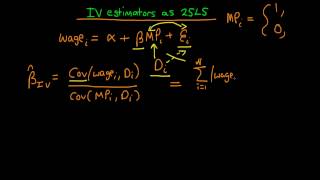 Instrumental Variables as Two Stage Least Squares