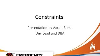 SQL Server - Constraints