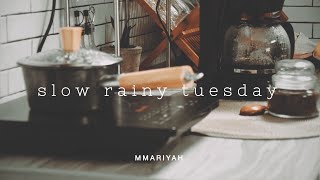 rainy tuesday | skin care  - slow living | silent vlog ( cinematic and relaxing vlog )