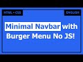 Responsive Navbar with Hamburger Menu | HTML & CSS Only