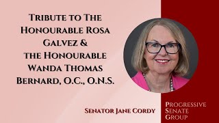 Senator Cordy honours Senators Bernard and Galvez - March 30, 2023 (English feed)