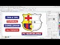 Cara Desain Logo Barcelona (Dengan Coreldraw All Version)