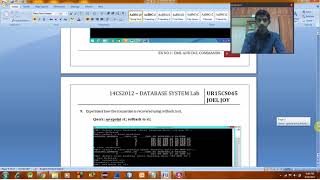E-Record , Database Systems Lab , Experiment 2