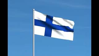 Finland flag waving