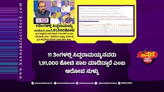 11 ತಿಂಗಳಲ್ಲಿ ಸಿದ್ದರಾಮಯ್ಯನವರು 1,91,000 ಕೋಟಿ ಸಾಲ ಮಾಡಿದ್ದಾರೆ ಎಂಬ ಆರೋಪ ಸುಳ್ಳು | Siddaramaiah