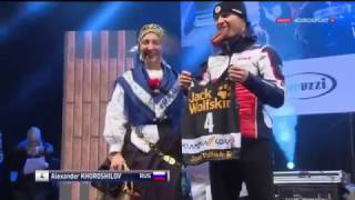 Горные лыжи. Alpine Skiing World Cup. Kranjska Gora (SLO). Men's slalom 1st run. Norske språket