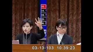 20140313 鄭麗君質詢文化部長龍應台 國家語言發展法的推動與文資保存(基隆西二西三碼頭、松菸)