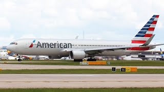 American Airlines | N393AN | B767-323(ER)(WL) at Manchester Airport |  RWY23L | Departure