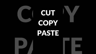 कट कॉपी पेस्ट शॉर्टकट।। Cut Copy and Paste Shortcut ।। #computertricks #computergk #computer