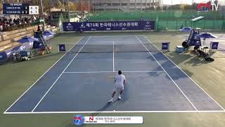 김근준vs김형돈 NumberONE 제75회 한국테니스선수권대회 단식 예선 3세트 매치 타이브레이크